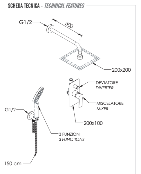 Душевая система Remer Energy EY09LS02UFS20