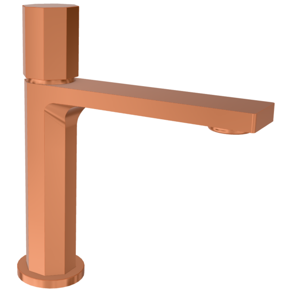 Смеситель для раковины Remer Ottagono ON12ARP, медь брашированная