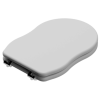 Крышка с сиденьем для подвесного унитаза с микролифтом GSG Ceramic Design Time TICOPRCCCR001, белый матовый