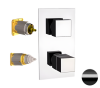 Смеситель термостатический для душа Remer Q-Elegance QT93KBCFP, черный брашированный хром