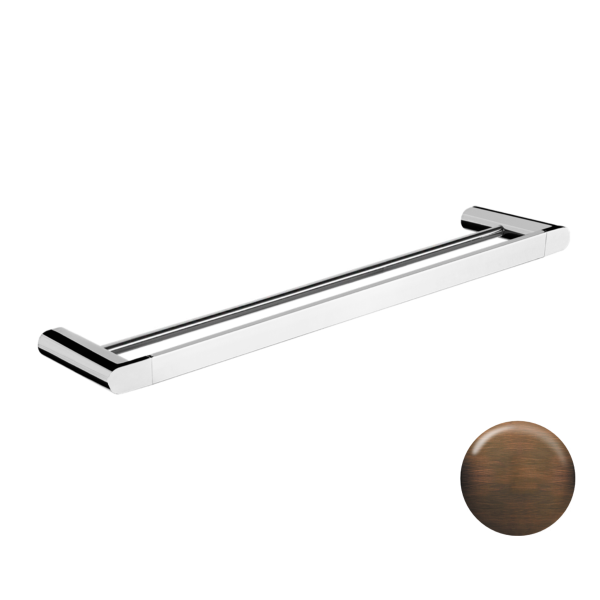 Полотенцедержатель двойной 60 см Remer Lounge LN33BR, бронза масляная