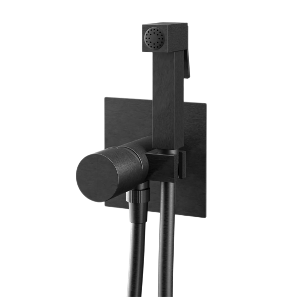 Гигиенический душ со смесителем Remer Edge EG565CFP, черный брашированный хром