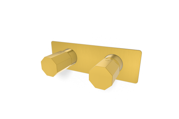 Смеситель для душа Remer Ottagono ON92ZWBBG, золото брашированное