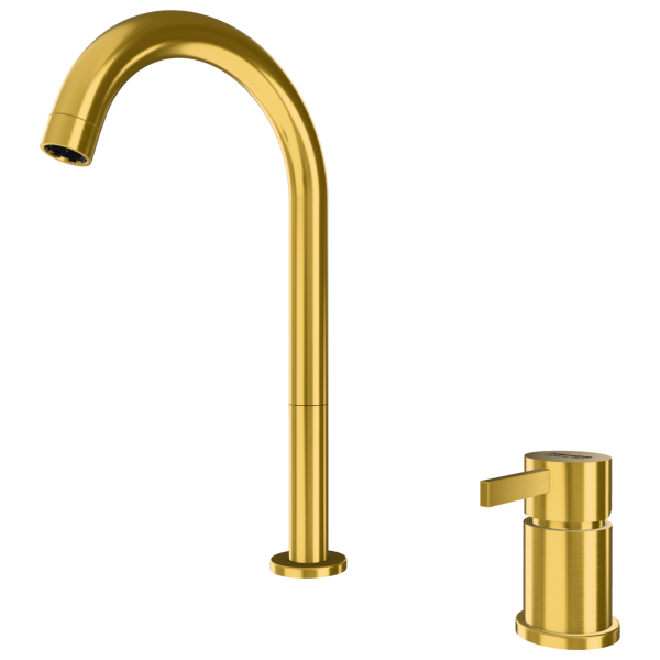 Смеситель для раковины Remer Metrica MC57LBG, золото брашированное