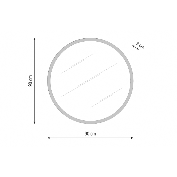 Зеркало 90см с подсветкой Onsen 20-LD-R90 