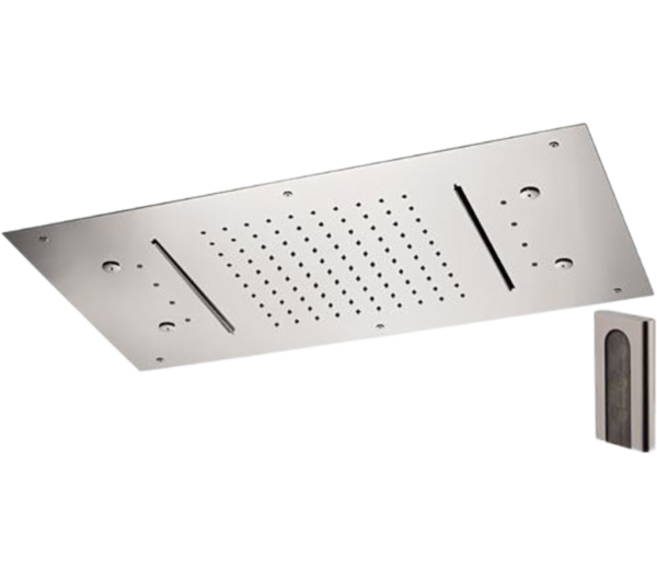 Верхний душ потолочный с подсветкой 70x40 см Remer 357RR7040N2CW