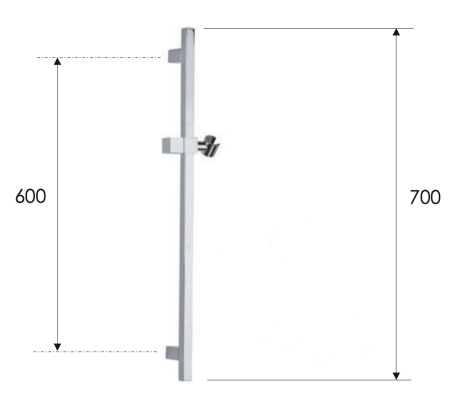 Душевая стойка 70 см Remer 317SNO, черный матовый