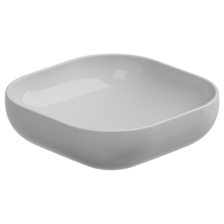 Раковина накладная 45 см GSG Ceramic Design Easy EALAVQU45000, белый глянцевый