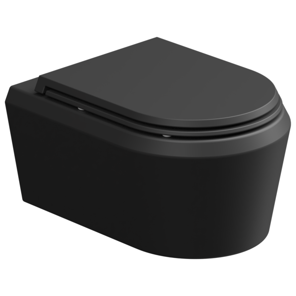Чаша подвесного унитаза GSG Ceramic Design Cruise CRWCSO003, черный матовый