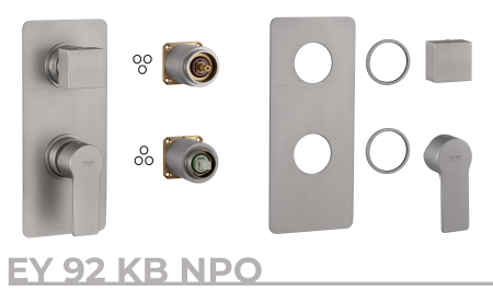 Смеситель для душа Remer Energy EY92KBNPO, никель матовый брашированный