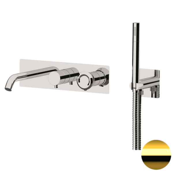 Смеситель для ванны Remer Element ET53D2DO, золото глянцевое