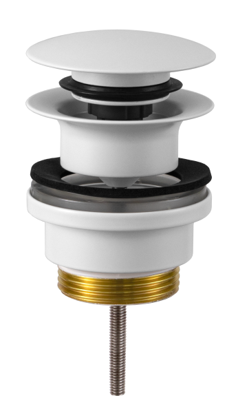 Донный клапан универсальный 1”1/4 Remer 905CCR114BO, белый матовый