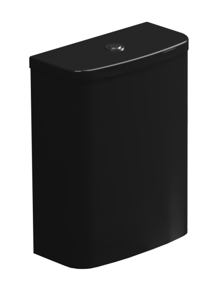 Бачок для напольного унитаза с механизмом смыва GSG Ceramic Design Like LKCIMBL002 + ACS82, черный глянцевый