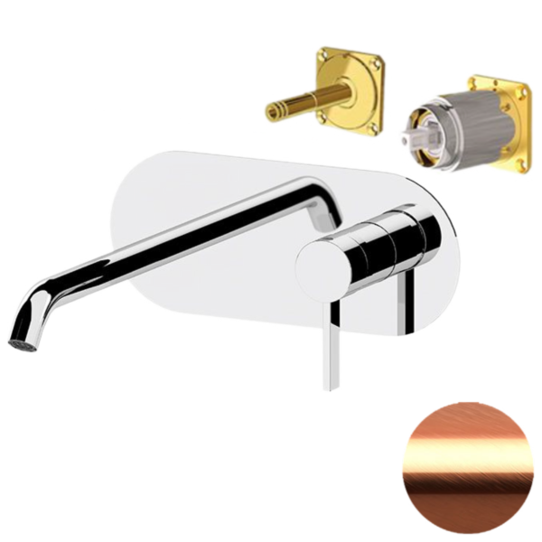 Смеситель для раковины Remer Metrica MC15KBRP, медь брашированная