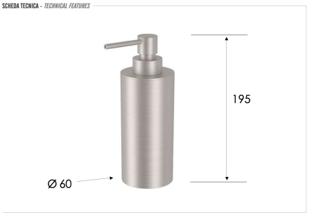 Дозатор настольный Remer INOX SSXI13A, нержавеющая сталь
