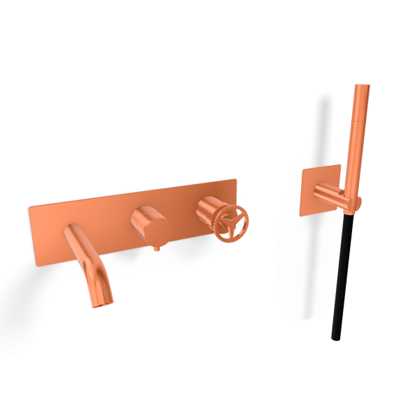 Смеситель для ванны Remer Chrono CH53D2WBRP, медь брашированная