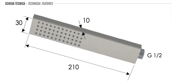 Ручной душ Remer INOX SS317RRX, нержавеющая сталь