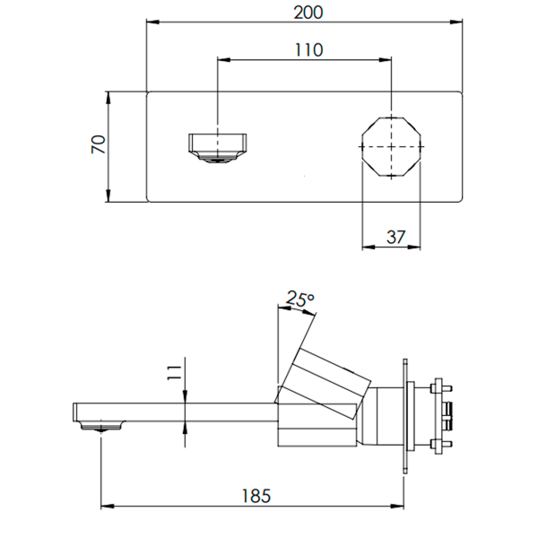 Смеситель для раковины Remer Ottagono ON15WB