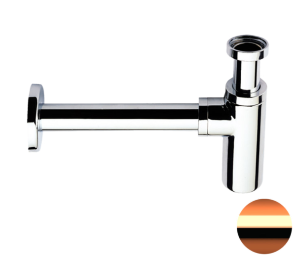 Сифон 1”1/4 Remer 958LRL, медь глянцевая