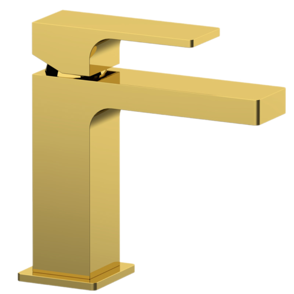 Смеситель для раковины Remer Absolute AU12DO, золото глянцевое