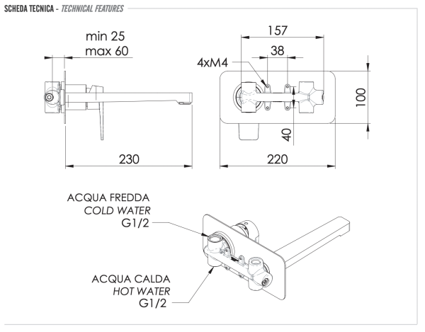 Смеситель для раковины Remer Dream D15L