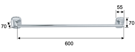 Полотенцедержатель 60 см Remer Suite SU30CR