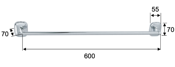 Полотенцедержатель 60 см Remer Suite SU30CR