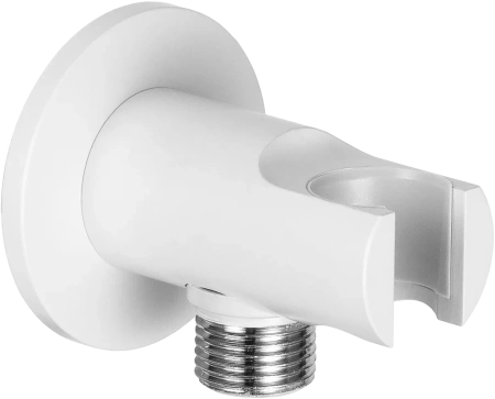 Держатель ручного душа с подключением шланга Remer 337MBO, белый матовый