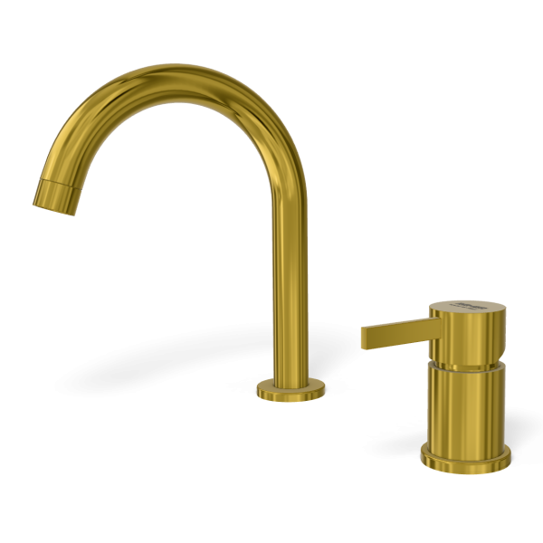 Смеситель для раковины Remer Metrica MC57GP, золото глянцевое PVD