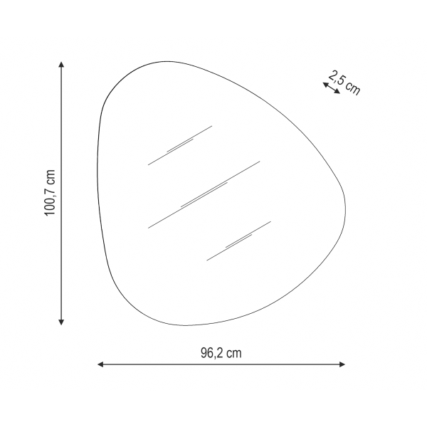 Зеркало 100х96 см с подсветкой Onsen  20-LD-A0-095
