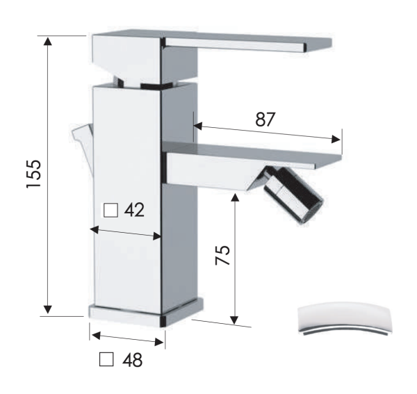 Смеситель для биде Remer Qubika Q20