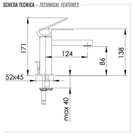 Смеситель для раковины Remer Q-Design QD10
