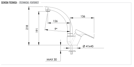 Смеситель для кухни Remer Class Line L42C