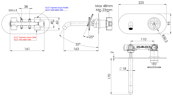Смеситель для раковины Remer Chrono CH15