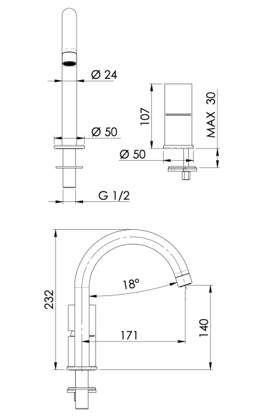 Смеситель для раковины Remer Edge EG557
