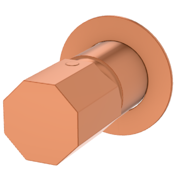 Смеситель для душа Remer Ottagono ON30LRP, медь брашированная