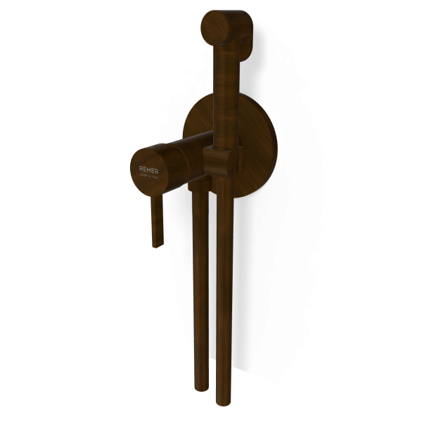 Гигиенический душ со смесителем Remer Metrica MC65WBR, бронза масляная