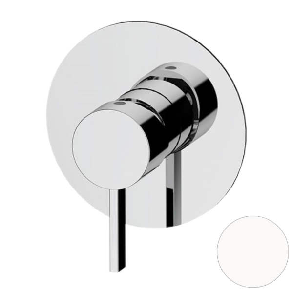 Смеситель для душа Remer Metrica MC30LBO, белый матовый