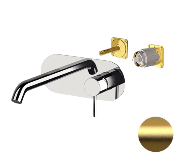 Смеситель для раковины Remer X Style X15KBBG, золото брашированное