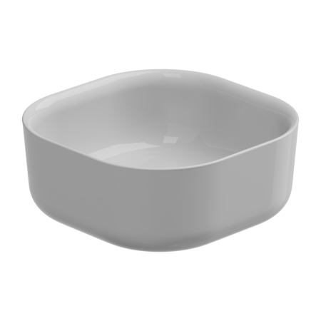 Раковина накладная 42 см GSG Ceramic Design Hit! HILAVQU42000, белый глянцевый