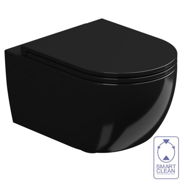 Чаша подвесного унитаза биколор GSG Ceramic Design Like LKWCSOBI000/002, White/Black Shiny