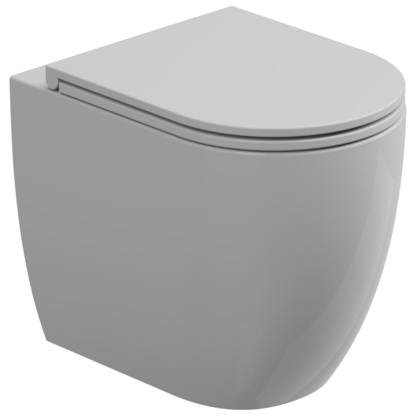 Чаша приставного унитаза со смывом Smart Clean и креплением GSG Ceramic Design Like RULKWC01000PFI, белый глянцевый