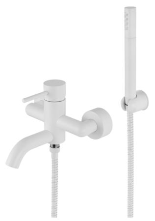 Смеситель для ванны Remer X Style X02BO, белый матовый