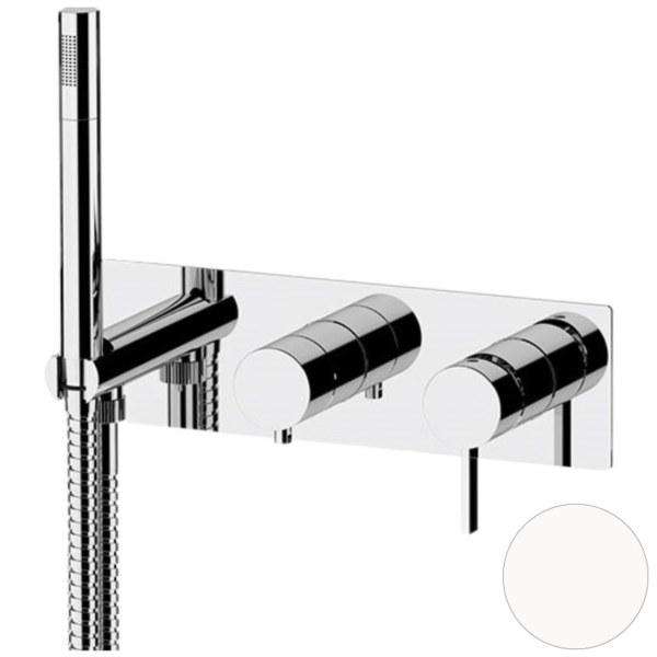 Смеситель для душа Remer Metrica MC97D3BO, белый матовый