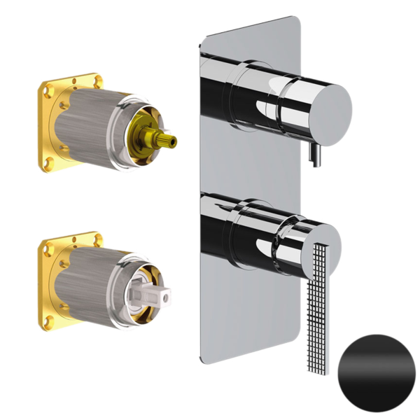 Смеситель для душа Daniel Club ANC612D2KB15, черный матовый