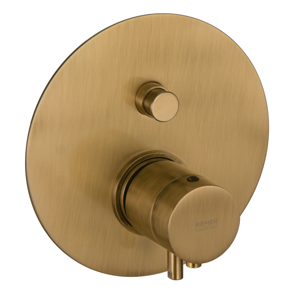 Смеситель термостатический для душа Remer Elegance NT09VO, состаренная латунь
