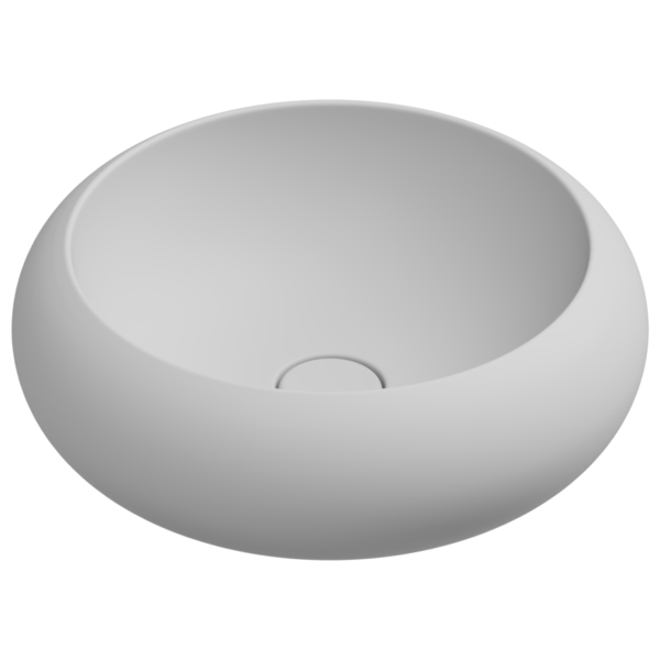 Раковина накладная 42 см GSG Ceramic Design Petra PELAV42001, белый матовый