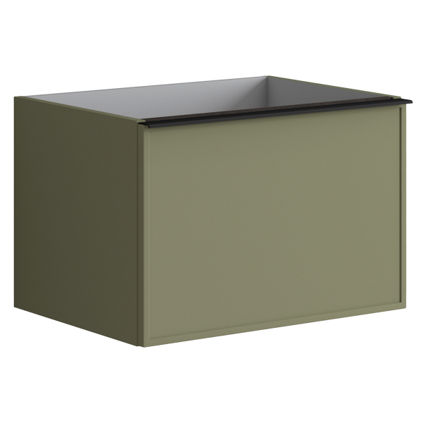 Шкаф подвесной с 2 ящиками 60 см Onsen Pixel 68-CS-062-F1-M57, зелёный