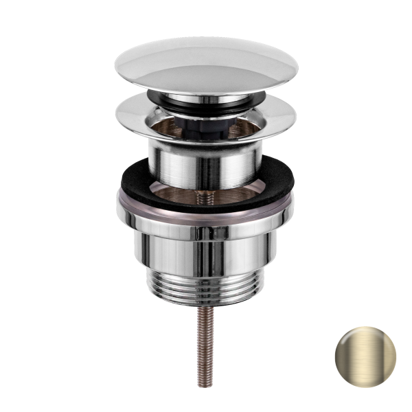 Донный клапан универсальный 1”1/4 Remer 905CCR114CH шампань брашированная PVD