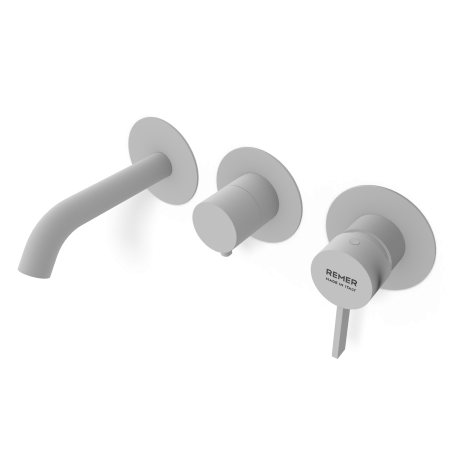 Смеситель для ванны Remer Metrica MC54D3PWBBO, белый матовый